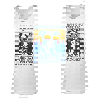 Worlds Best Farter I Mean Father Best Dad Ever Cool Dog Unisex Tank Top - Thegiftio UK