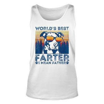 Worlds Best Farter I Mean Father Best Dad Ever Cool Dog Mens For Dad Tank Top | Mazezy