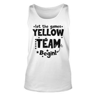 Yellow Team Let The Games Begin Field Trip Day Unisex Tank Top - Thegiftio UK