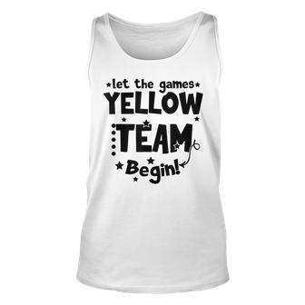 Yellow Team Let The Games Begin Field Trip Day Unisex Tank Top | Mazezy