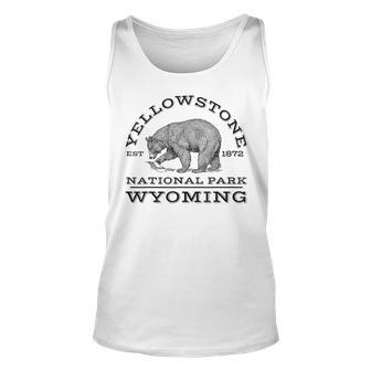 Yellowstone National Park Bear Wyoming Hike Outdoors Unisex Tank Top | Mazezy