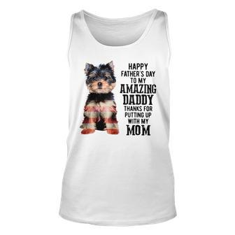 Yorkshire Terrier Fathers Day To My Amazing Dad Yorkie Lover Tank Top | Mazezy
