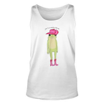 Youre Pink A Frog Cowboy Like Funny Me Cowboy Hat Cowgirl Unisex Tank Top - Monsterry DE
