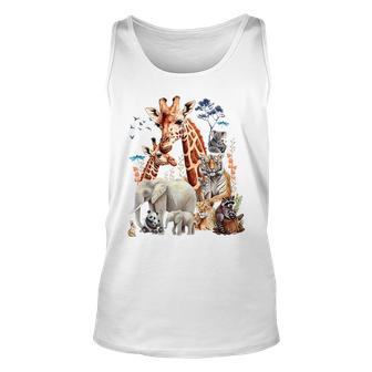 Zoo Animals Wildlife Birthday Party Animal Safari Jungle Unisex Tank Top - Thegiftio UK