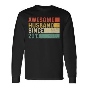 10Th Wedding Anniversary For Him Awesome Husband 2013 Long Sleeve T-Shirt - Seseable