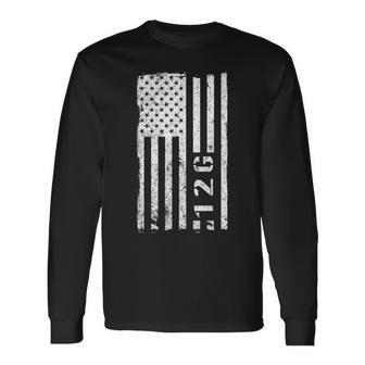 12G Quarrying Specialist Vintage American Flag Long Sleeve T-Shirt | Mazezy