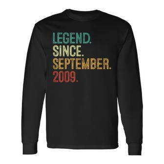 14 Years Old Legend Since September 2009 14Th Birthday Long Sleeve - Seseable