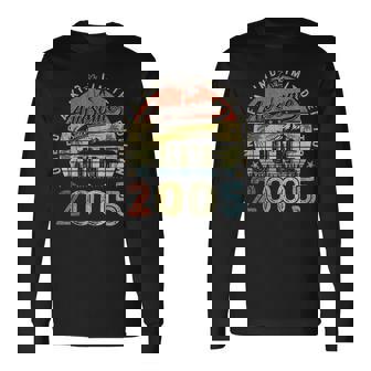 18 Year Old Awesome Since June 2005 18Th Birthday Long Sleeve T-Shirt | Mazezy
