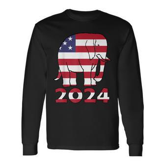 2024 Republican Support Long Sleeve T-Shirt - Seseable
