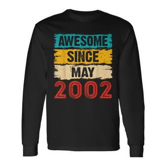 21 Year Old Awesome Since May 2002 21St Birthday Long Sleeve T-Shirt T-Shirt | Mazezy