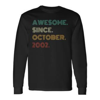 21 Years Old Awesome Since October 2002 21St Birthday Long Sleeve T-Shirt | Mazezy