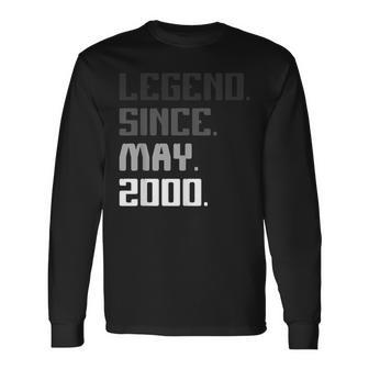 21St Birthday 21 Years Old Legend Since May 2000 Long Sleeve T-Shirt T-Shirt | Mazezy