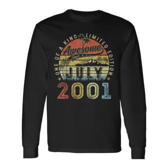 22 Year Old Awesome Since July 2001 22Th Birthday Long Sleeve T-Shirt | Mazezy