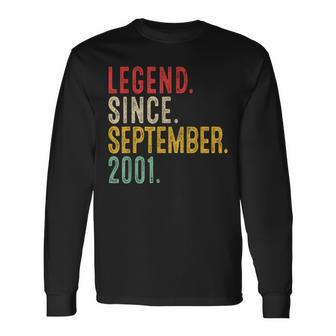 22 Years Old Legend Since September 2001 22Nd Birthday Long Sleeve T-Shirt | Mazezy