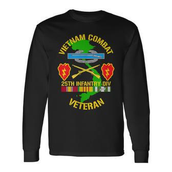 25Th Infantry Division Vietnam Combat Veteran Long Sleeve T-Shirt T-Shirt | Mazezy