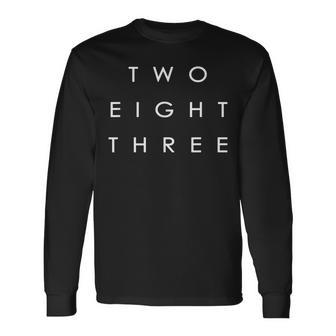 283 Area Code Words Ohio Two Eight Three Long Sleeve T-Shirt | Mazezy