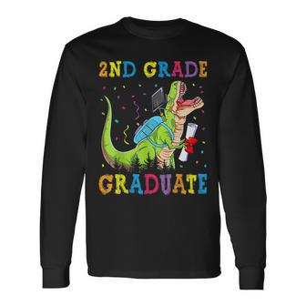 2Nd Grade Graduate Dinosaur Trex 2Nd Grade Graduation Long Sleeve T-Shirt T-Shirt | Mazezy CA