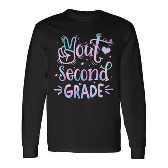 2Nd Second Grade Peace Out Tie Dye Happy Last Day Of School Long Sleeve T-Shirt T-Shirt | Mazezy