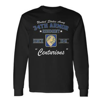 34Th Armor Regiment Long Sleeve T-Shirt T-Shirt | Mazezy