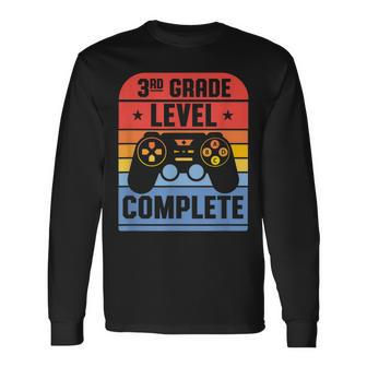 3Rd Grade Level Complete Graduation Student Video Gamer Long Sleeve T-Shirt T-Shirt | Mazezy