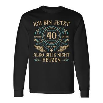 40 Years Old 40Er Dad 40Th Birthday Long Sleeve T-Shirt T-Shirt | Mazezy