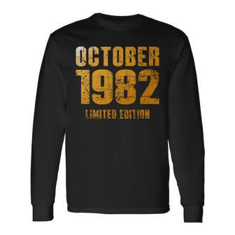 41 Birthday Man 41 Years October 1982 Long Sleeve T-Shirt | Mazezy