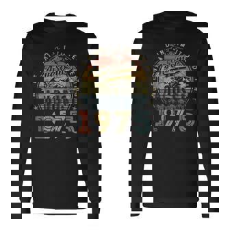 48 Year Old Awesome Since August 1975 48Th Birthday Long Sleeve - Seseable