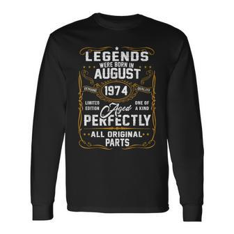 49 Years Old Decoration August 1974 49Th Birthday Long Sleeve - Monsterry AU