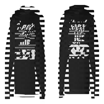 49Th Birthday Legend Since June 1970 Long Sleeve T-Shirt | Mazezy