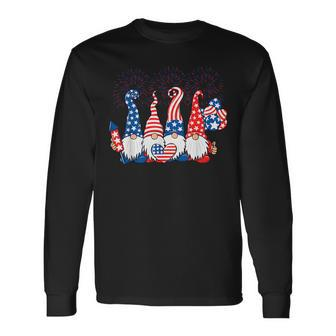 4Th Of July 2023 Patriotic Gnomes American Usa Flag Long Sleeve T-Shirt T-Shirt | Mazezy