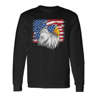 4Th Of July American Flag Patriotic Eagle Usa Long Sleeve T-Shirt T-Shirt | Mazezy UK