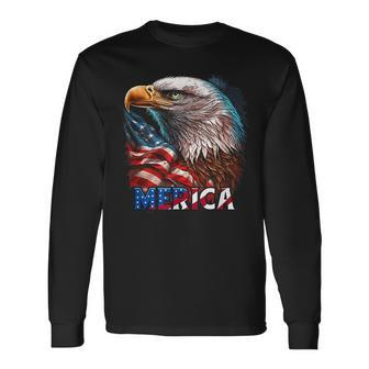 4Th Of July Bald Eagle Mullet American Flag Patriotic 4Th Of Patriotic Long Sleeve T-Shirt T-Shirt | Mazezy