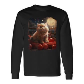 4Th Of July Suphalak Cat Patriotic Long Sleeve T-Shirt | Mazezy