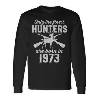 50 Year Old Deer Hunter Hunting 1973 50Th Birthday Long Sleeve T-Shirt | Mazezy