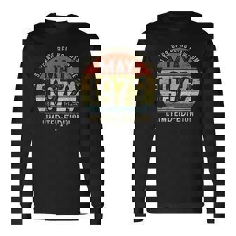 51 Years Old Vintage May 1972 Limited Edition 51St Birthday Long Sleeve T-Shirt | Mazezy