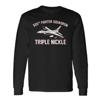 555Th Fighter Squadron Triple Nickle Long Sleeve T-Shirt | Mazezy