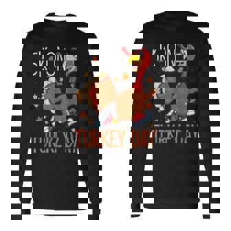 5K On Turkey Day Race Thanksgiving For Turkey Trot Runners Long Sleeve T-Shirt - Thegiftio