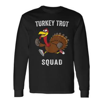5K Turkey Trot Squad Pilgrim Thanksgiving Running Long Sleeve T-Shirt - Seseable