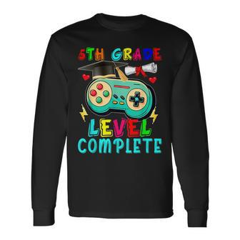 5Th Grade Level Complete Cute Game Controller Gamer Graduate Long Sleeve T-Shirt T-Shirt | Mazezy DE