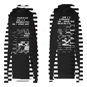6 Things I Do In My Spare Time Bike Bicycle Lovers Long Sleeve T-Shirt | Mazezy