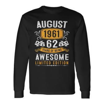62 Years Old Retro Decoration August 1961 62Nd Birthday August Long Sleeve T-Shirt T-Shirt | Mazezy