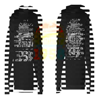 65 Year Old Awesome Since August 1958 65Th Birthday Long Sleeve - Seseable
