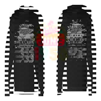 65 Years Old Vintage June 1958 Limited Edition 65Th Birthday Long Sleeve T-Shirt | Mazezy