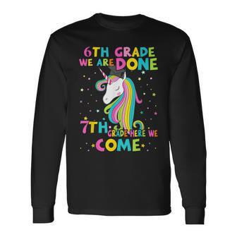 6Th Grade Graduation Magical Unicorn 7Th Grade Here We Come Long Sleeve T-Shirt T-Shirt | Mazezy