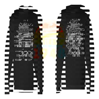 75 Year Old Awesome Since July 1948 75Th Birthday Long Sleeve T-Shirt | Mazezy