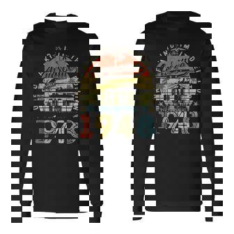 75 Year Old Awesome Since June 1948 75Th Birthday Long Sleeve T-Shirt | Mazezy