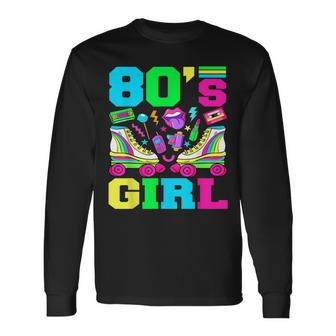 80S Girl 1980S Lover Theme Party Outfit Eighties Costume Long Sleeve T-Shirt | Mazezy