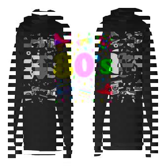80S Theme Party 80S Costume I Love The 80S Long Sleeve T-Shirt - Seseable