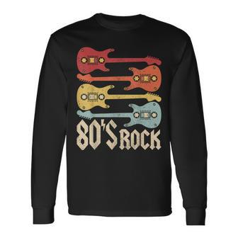 80S Rock Band Guitar Cassette Tape 1980S Vintage 80S Costume Long Sleeve - Monsterry
