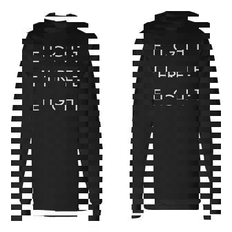 838 Area Code Words New York Eight Three Eight Long Sleeve T-Shirt | Mazezy